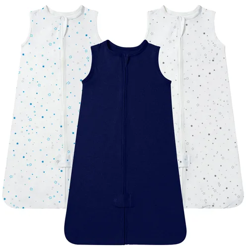 Vista 29 de TotAha - Saco de dormir para bebé de 0 a 3 meses, paquete de 3 unidades, ligero, súper suave y seguro, manta vestible para bebé, bolsa de dormir