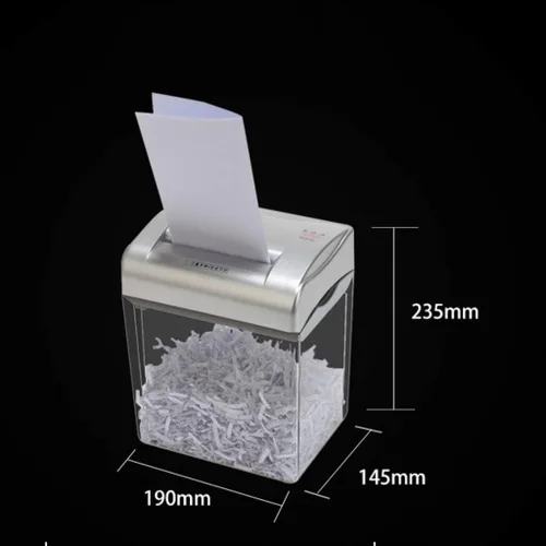 Vista 2 de Trituradora de papel microcortada Minute resistente, con tarjetas de CD/crédito, capacidad de trituración de 4 hojas