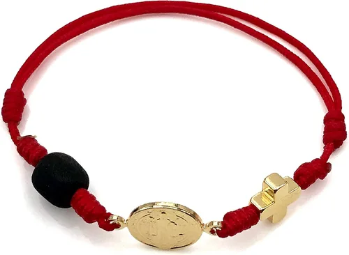 Vista 5 de St Benedict Red String Bracelet for de New Family Member Genuine Azabache Jet Stone Welcome to the World