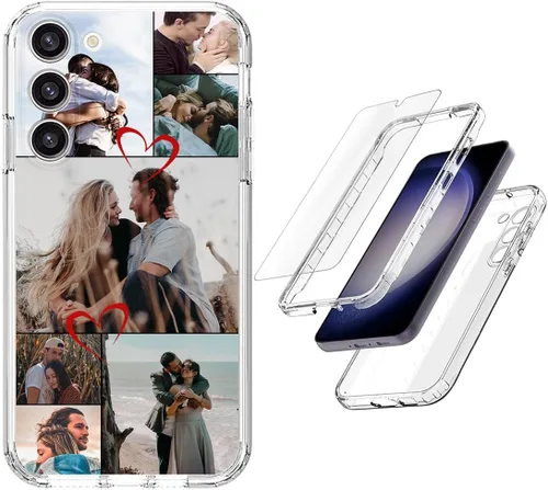 Vista 36 de Funda resistente personalizada para Samsung Galaxy S20 FE [protector de pantalla de vidrio templado] [carcasa de silicona suave] [parachoques de PC]
