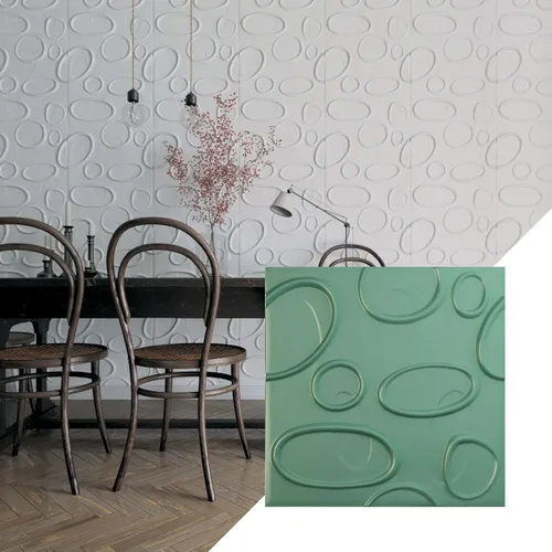 Vista 30 de Ekena Millwork WP20X20FEWH 19 5/8 pulgadas de ancho x 19 5/8 pulgadas de alto Felix EnduraWall Decorativo 3D Panel de pared cubre 2.67 pies cuadrados