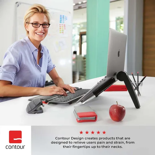 Vista 8 de Contour Design RollerMouse Red Plus Wireless - Ratón ergonómico inalámbrico para computadora portátil y de escritorio, mouse ambidiestro