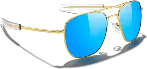 Vista 5 de MERRY'S Gafas de sol polarizadas militares clásicas cuadradas aviador para hombres o mujeres S8636