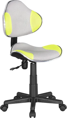 Vista 8 de JJS Silla ejecutiva de computadora con respaldo bajo para oficina en casa, silla ergonómica de malla con base extra grande y almohadillas