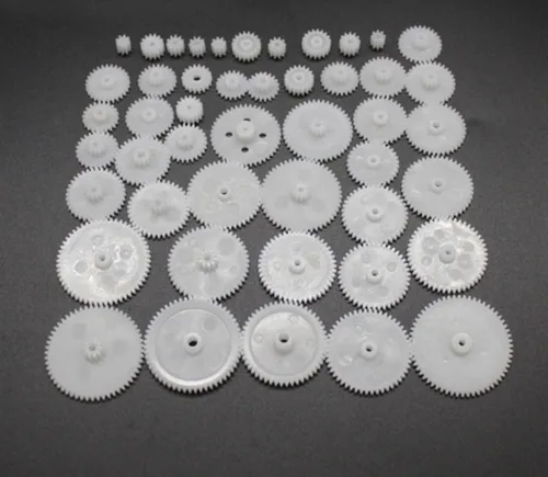 Vista 18 de Juego de engranajes de motor de plástico de 0.5 moldes, kits de engranajes de corona de plástico, engranaje de tornillo sin fin de engranaje de 105