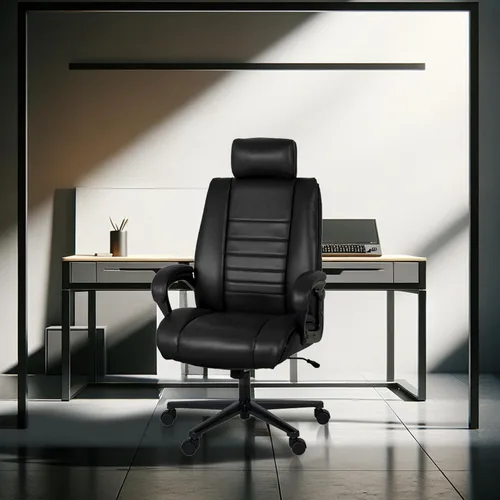 Vista 2 de Romig DuraForce - Silla de oficina grande y alta, 400 libras, silla de escritorio ejecutiva resistente con asiento extra ancho, respaldo alto, silla