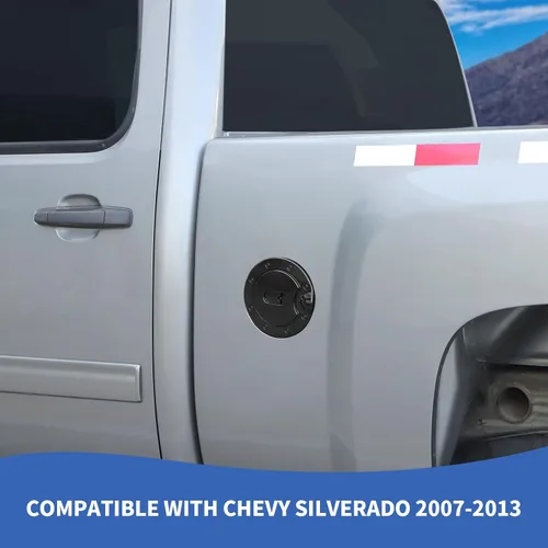 Vista 3 de RAZPOY Negro Tapa de Repuesto para Tanque de Gasolina Compatible con Chevy Silverado y GMC-SIERRA 2007-2013