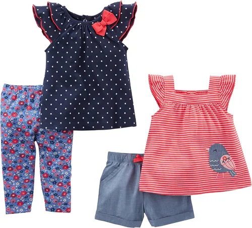 Vista 2 de Simple Joys by Carter's Conjunto de 4 piezas para bebé niña