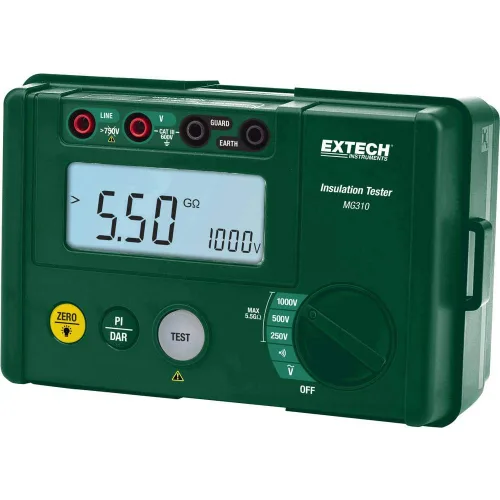 Vista 3 de Extech MG310 - Probador de aislamiento digital compacto, 250/500/1000V Resistencia de aislamiento a 2000 MOhm, voltajes de prueba 250/500/1000V