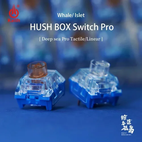 Vista 5 de KAILH Hush Deep Sea Switch Pro RGB SMD Interruptor de teclado mecánico DIY Teclado de juego (ballena táctil 70 piezas)