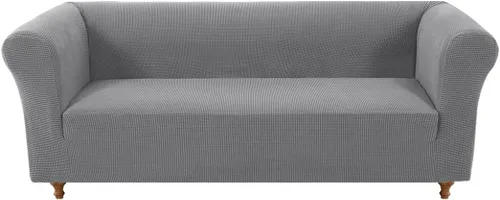 Vista 30 de Funda elástica Chesterfield para sofá, funda de tela jacquard para sofá biplaza de 2 cojines, protector de muebles antideslizante resistente a