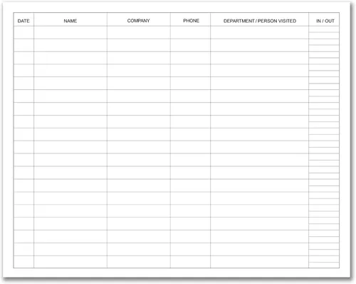 Vista 3 de BookFactory Visitor Log Book Register, Black, Hardbound, 120 Pages Negro