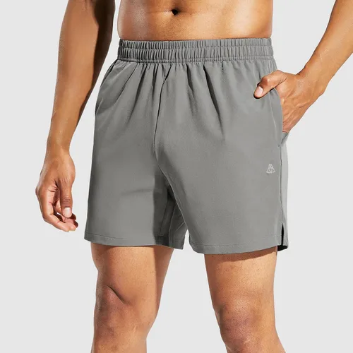 Vista 2 de Haimont Pantalones cortos deportivos para hombre de 5 pulgadas para gimnasio, deportes, entrenamiento activo con bolsillos, secado rápido