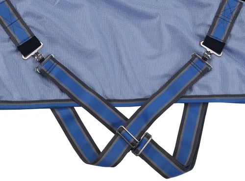 Vista 2 de LEAFOREST Alfombra de verano con cuello estándar de malla de caballo, color azul, 63 pulgadas