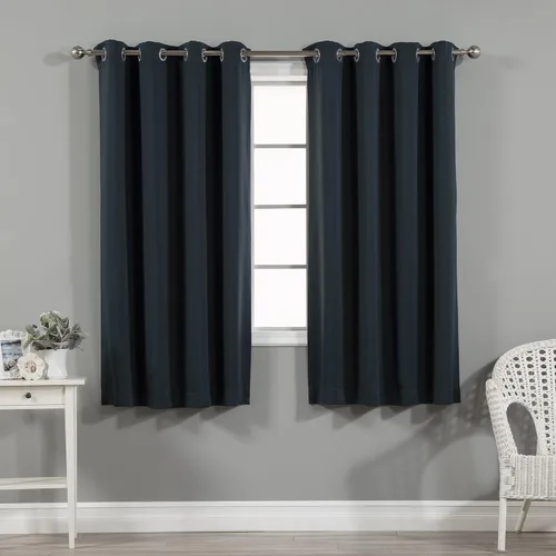 Vista 48 de Best Home Fashion Cortinas opacas con aislamiento térmico, ojales de acero inoxidable y níquel, color rosa bebé, 52 pulgadas de ancho x 63 pulgadas