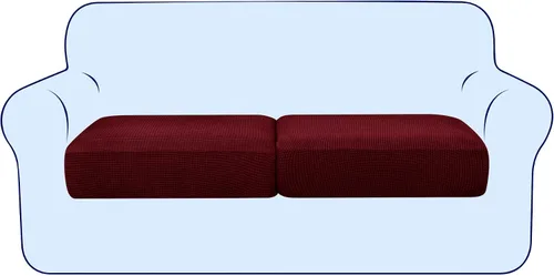 Vista 61 de subrtex Funda de Cojín Elástica Suave para Asiento de Sofá Funda Deslizable de Spandex para Silla y Sofá Adecuada para 1-2-3 Plazas Reemplazo