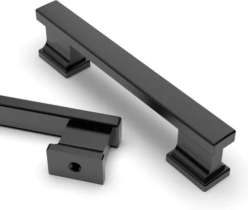 Vista 33 de Asidrama - Paquete de 6 manijas de gabinete de cocina color latón cepillado de 3.75 pulgadas (96mm), tiradores para gabinete, accesorios