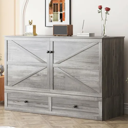 Vista 10 de Mjkone Murphy - Cama de armario con colchón plegable de tres pliegues