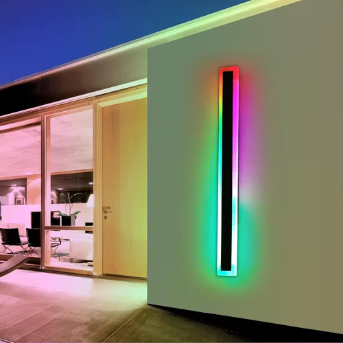 Vista 11 de Luces de Pared Modernas para Exterior de Casa, Apliques de Pared al Aire Libre de 23.6 Pulgadas, 3 Luces Color 3000K/4500K/6000K, Resistente al Agua