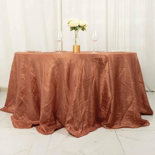 Vista 12 de Tableclothsfactory Mantel rectangular de tafetán arrugado de acordeón azul polvoriento, de 60 x 102 pulgadas, perfecto para ceremonias de boda