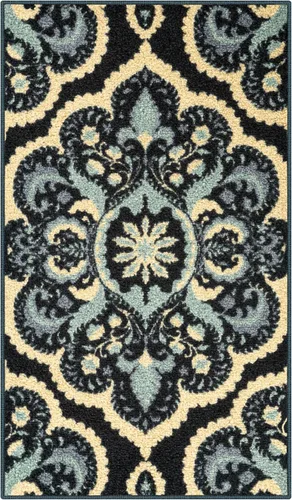 Vista 54 de Maples Rugs Vivian Medallion - Alfombra de área, fabricada en Estados Unidos, lavable, antideslizante, alfombra de interior para cocina, entrada