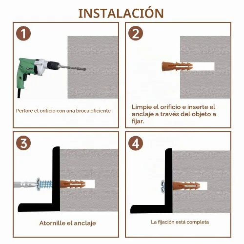 Vista 5 de Kit surtido de 370 anclajes y tornillos para paneles de yeso, 5 tamaños de anclajes de pared y tornillos de cabeza plana, juego para colgar cuadros