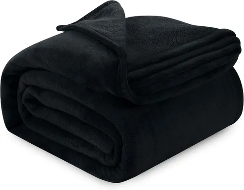 Vista 61 de Utopia Bedding Manta de forro polar negro, tamaño individual, ligera, mullida, suave, antiestática de microfibra (60 x 80 pulgadas)