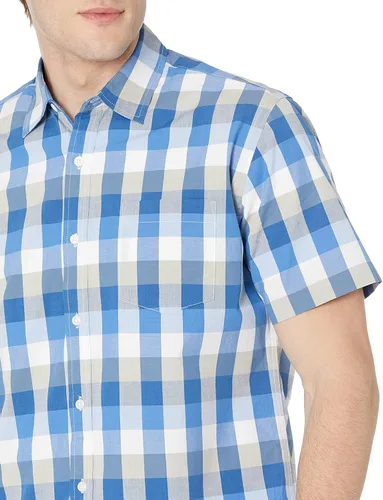 Vista 3 de Tienda Essentials Men's Regular-Fit Short-Sleeve Poplin Shirt