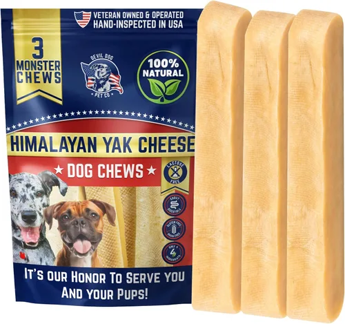 Vista 18 de Devil Dog Pet Co. Himalayan Yak Cheese - Masticables para perros, pequeños, paquete de 4, 100% naturales y saludables, sin lactosa, golosinas