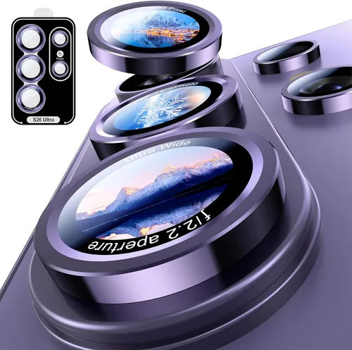 Vista 16 de Uyiton Protector de lente de cámara para Samsung Galaxy Z Fold 7 - Cubierta de pantalla trasera de vidrio templado de grado militar