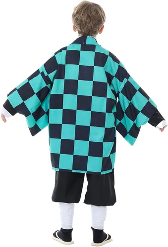 Vista 4 de Deaboat - Disfraz de cosplay para niños y niñas, disfraz de Halloween, traje de kimono de anime