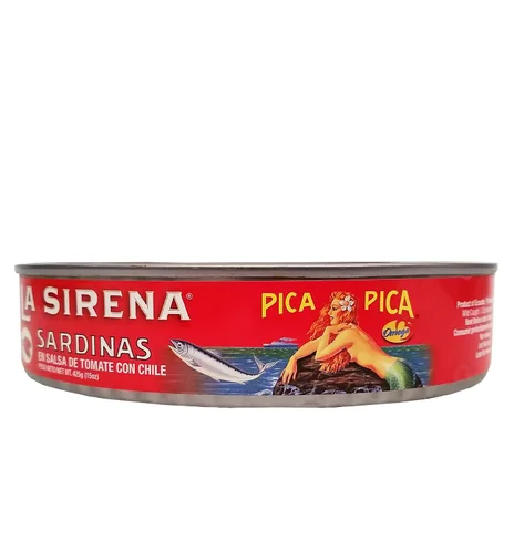 Vista 2 de La Sirena Salsa de tomate picante de sardina ovalada 15 oz - Sardina Ovalada Picante (paquete de 3)