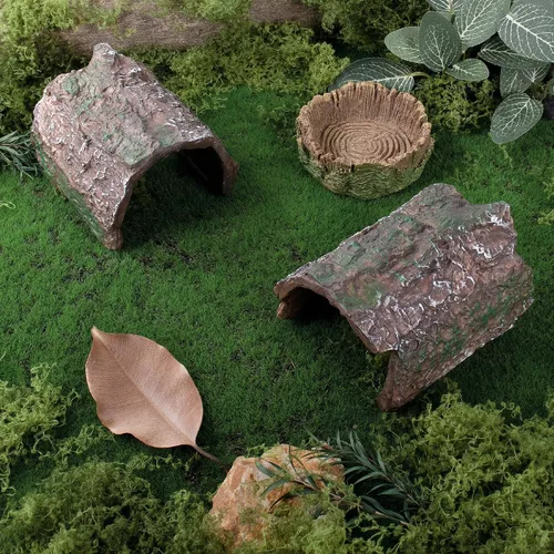 Vista 5 de Mygeromon Reptile Hides Leopard Gecko Hideout Resina Cuevas Tanque