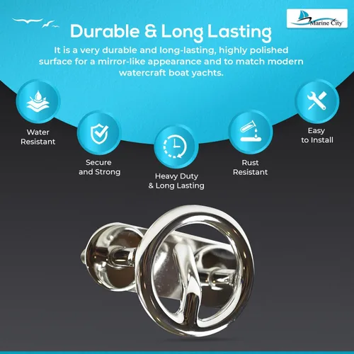 Vista 4 de MARINE CITY Transom Mount Ski Tow Hook, Premium 316 Stainless Steel, Corrosion-Resistant, Ideal for Boats, Marines, Yachts, Sport Accessories