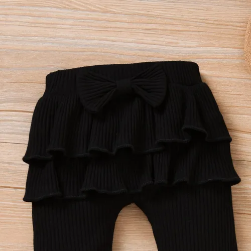 Vista 6 de Aalizzwell Conjunto de mameluco acanalado para bebés y niñas prematuros, para otoño e invierno