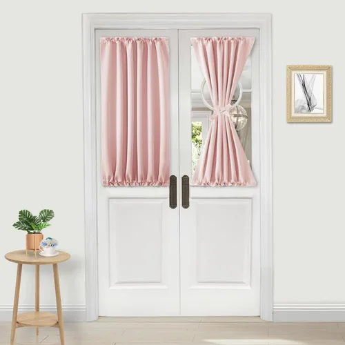 Vista 207 de DWCN Cortinas para Puertas Francesas – Cortinas opacas térmicas con bolsillo para barra para puertas con ventana de cristal, puertas de cocina
