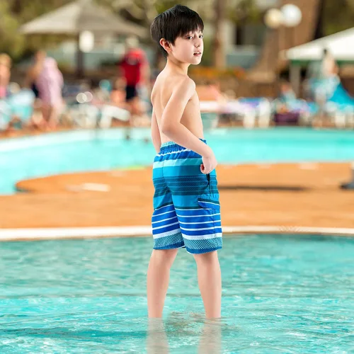 Vista 8 de Sloosh Traje de baño para niños, de secado rápido, con cordón UPF 50+, pantalones cortos de playa para niños, pantalones cortos de playa, pantalones