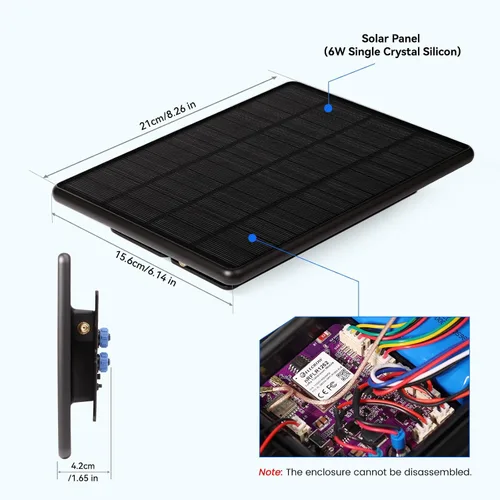 Vista 7 de ELECROW Energía solar al aire libre para Meshtastic con 6W panel solar