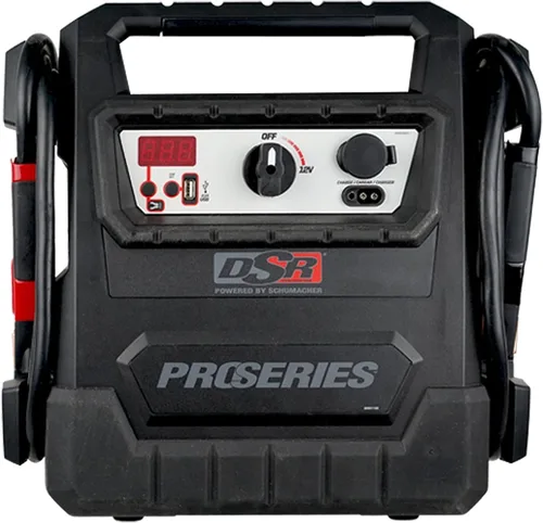 Vista 7 de Schumacher Electric DSR ProSeries - Arrancador de batería de automóvil, mantenedor y estación de energía portátil, 12 V, 2000 amperios de pico y 400