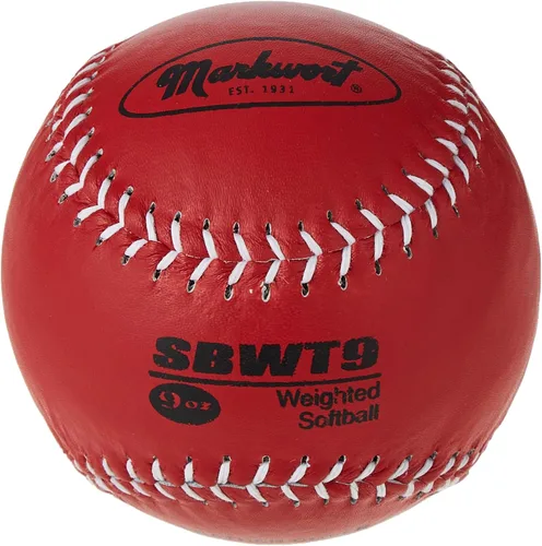 Vista 5 de Markwort Funda de cuero con peso de 12 pulgadas para softballs