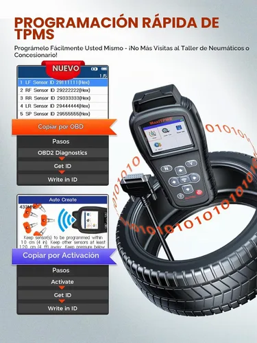 Vista 5 de Autel MaxiTPMS TS408S, herramienta de reaprendizaje TPMS 2026 funciona como Igual que TS508WF TS501 Pro TS408S 601, programa MX-Sensors