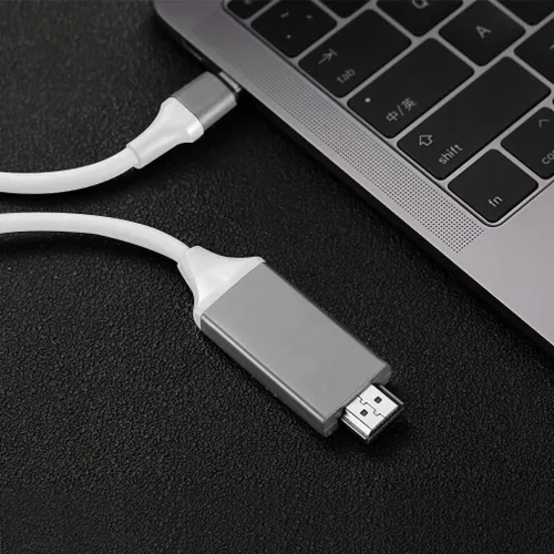 Vista 6 de Cable HDMI USB-C/PD 4K compatible con Nothing Ear 1 con cable completo de 2160 p@30 Hz, 6 pies/6.6 ft [blanco, compatible con Thunderbolt 3]