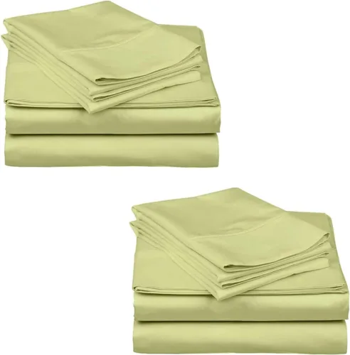 Vista 40 de Mattress-Homes Juego de sábanas de 4 piezas ultra lujosas 100% algodón suave de fibra larga de 16 pulgadas de profundidad, tamaño individual lavable