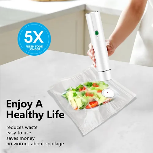 Vista 2 de Vixino Sellador al vacío, sellador al vacío para alimentos, sellador de vacío de mano