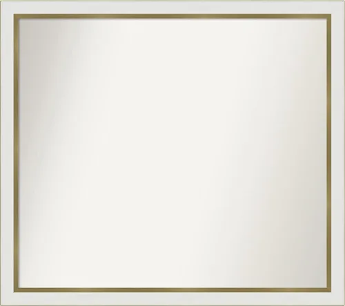 Vista 318 de Amanti Art Espejo personalizado, espejo de baño estrecho Alexandria White Wash, espejo de pared o espejo de tocador de baño sobre el fregadero