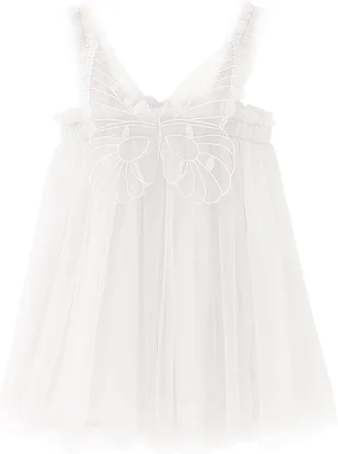 Vista 2 de Vestidos tutú de tul de mariposa en capas para niñas pequeñas, de algodón, tutú sin mangas, vestido de princesa