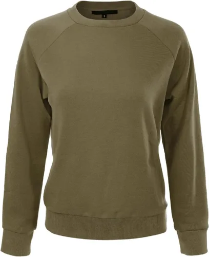Vista 34 de MixMatchy Sudadera básica suave y cómoda de forro polar con cuello redondo para mujer