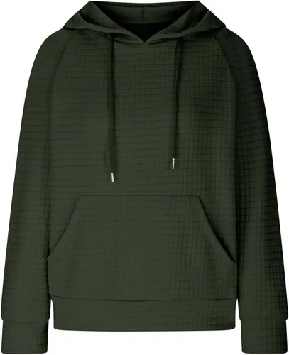 Vista 25 de Ceboyel Sudaderas ligeras con capucha para mujer, de punto gofre, de manga larga, suéter lindo para adolescentes y niñas 2023
