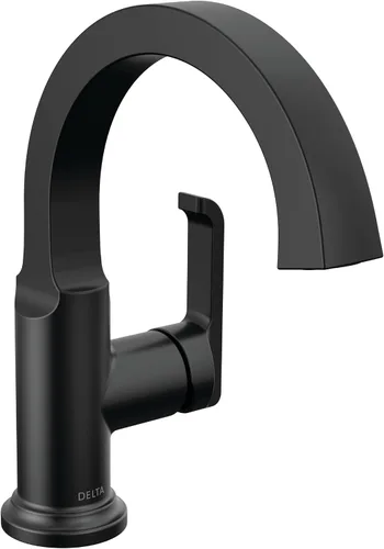 Vista 9 de Delta Grifo de baño Tetra Gold de un solo agujero, grifo de baño dorado de una sola manija, grifo de lavabo de baño, tecnología de sello