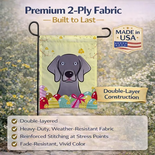 Vista 176 de Caroline's Treasures BB1923GF Bandera decorativa para jardín con diseño de Border Collie, para caza de huevos de Pascua, para jardín, jardín, patio
